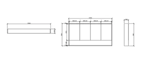 Hera 1500mm Shaving Cabinet - Image 6