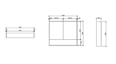 Hera 900mm Shaving Cabine - Image 6