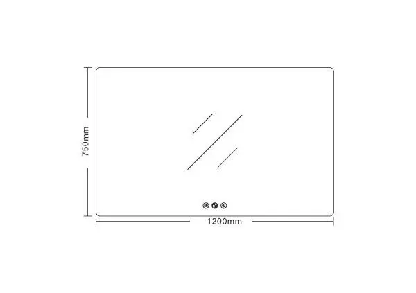 Luna LED Square Mirror 750mm - Image 3