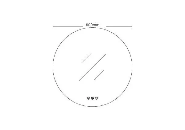 Luna LED Round Mirror 900mm - Image 3