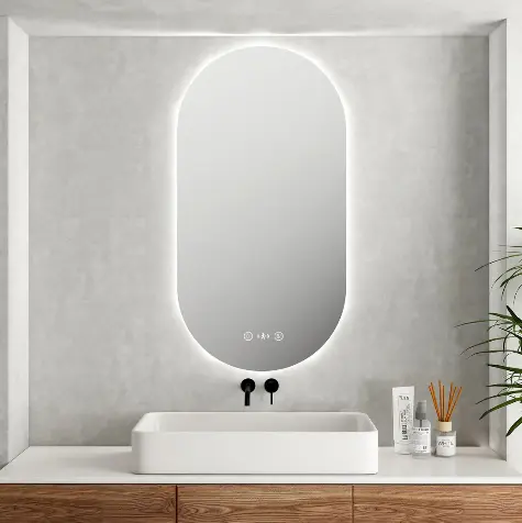 Luna LED Oval Mirror 500*900mm with Adjustable LED Lighting - Image 2