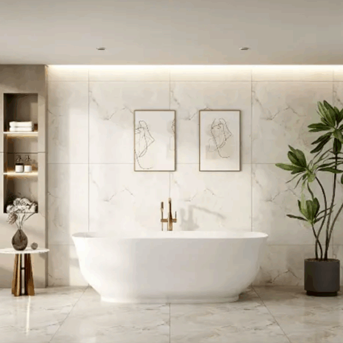 Libra 1500mm Freestanding Gloss White Bathtub