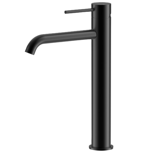 Otus Slimline High Rise Basin Mixer - Curved Outlet - Image 5