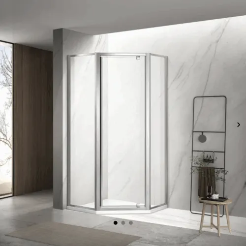 Semi-frame Pivot Door Diamond Shower Screen Australian Standard