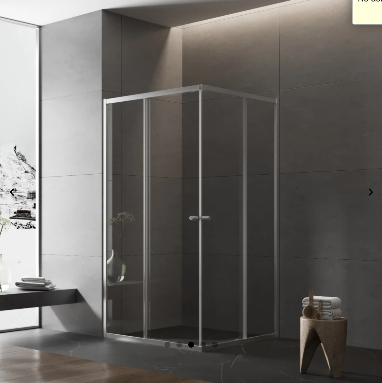 Semi Frameless Corner Double Sliding Door - Image 3