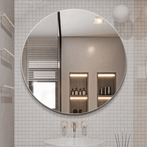 Pencil Edge Plain Mirror Round 70cm