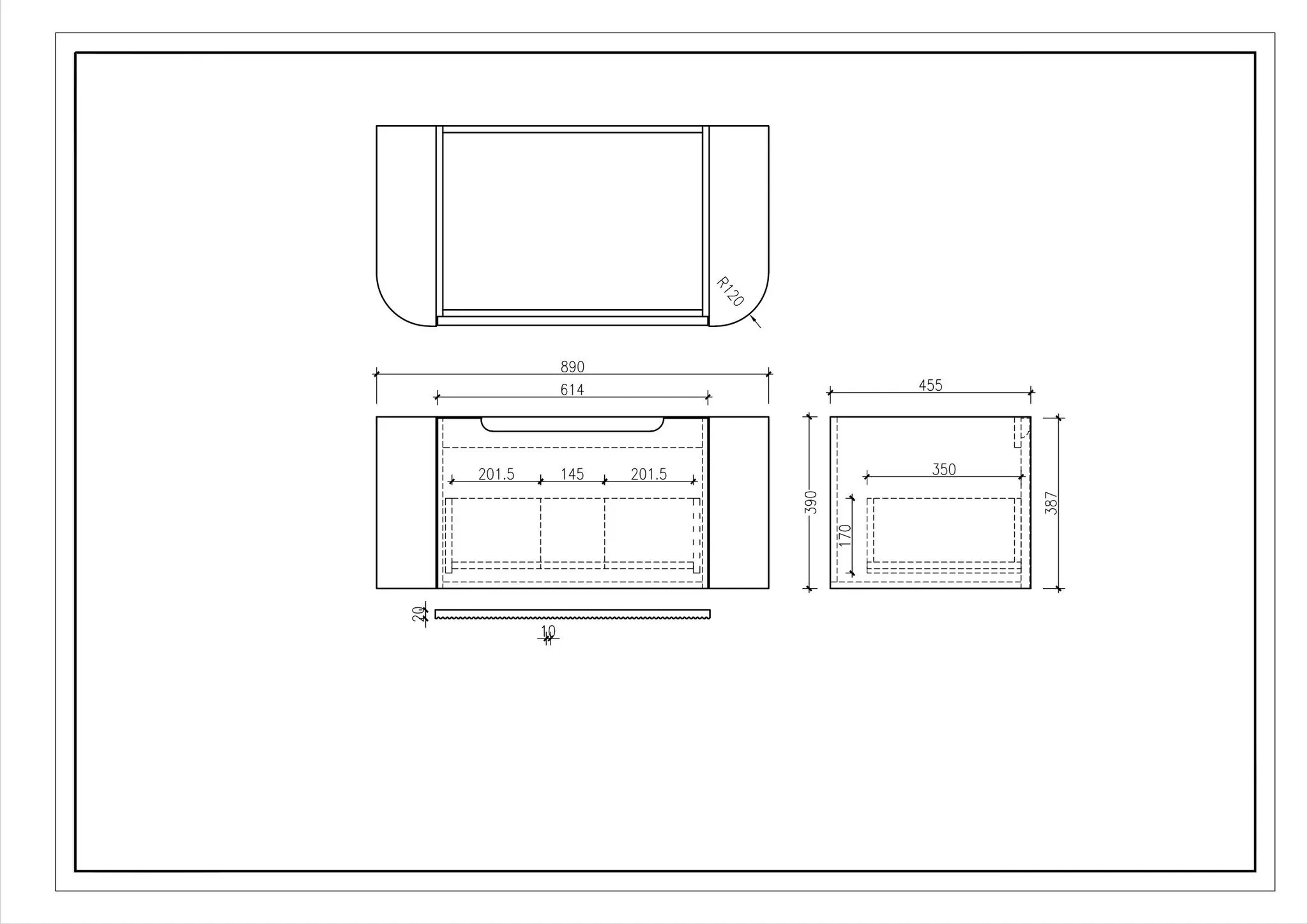 Rome Fluted 900mm Wall Hung Cabinet with White Quartz stone top - Image 5