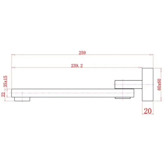 Cavallo Square Bath Spout - Image 7