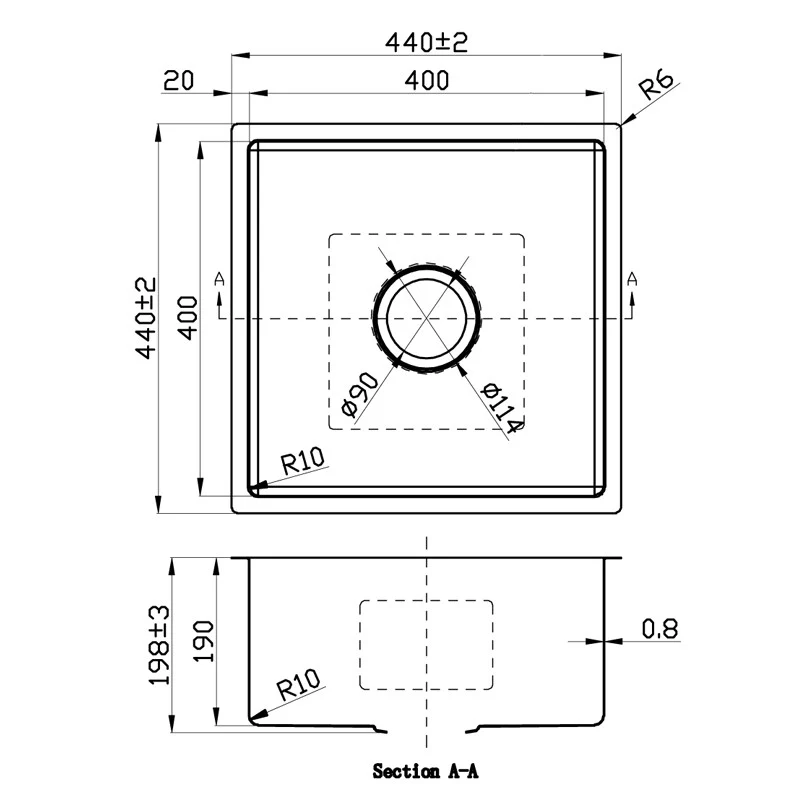 Single Bowl Above/Undermount Sink - Image 2